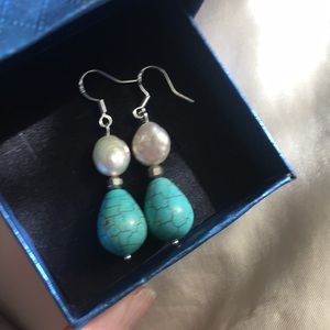 Freshwater pearl baroque teardrop 925 sterling